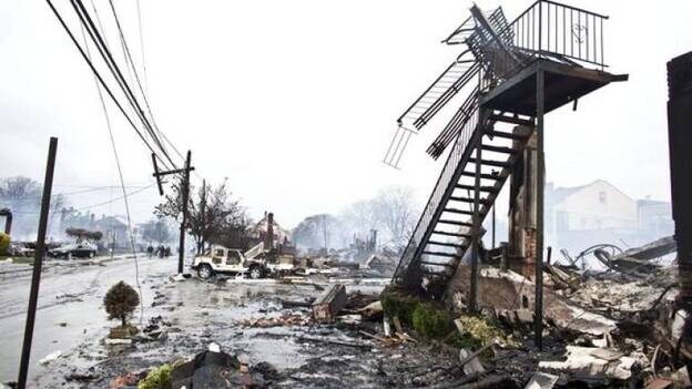 "Sandy" causó una "devastación inimaginable" en la costa de Nueva Jersey