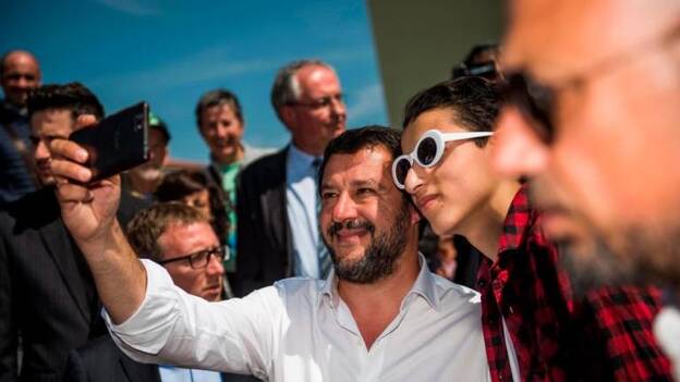Salvini, el ministro del Interior italiano, no pisa el ministerio