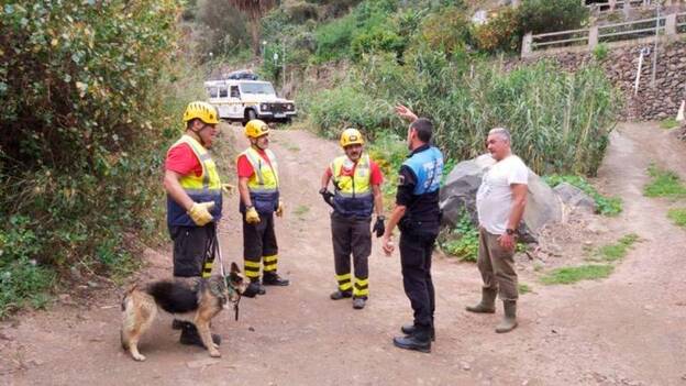 Rescatan a un perro enredado en Pino Santo