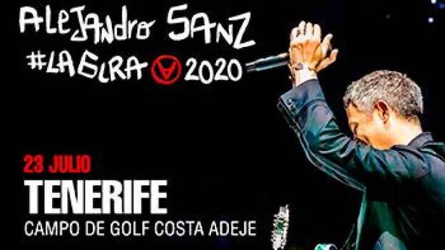 El concierto de Alejandro Sanz en Tenerife, aplazado