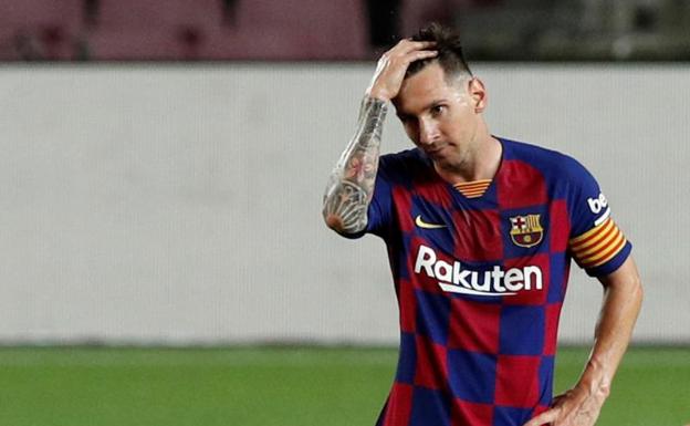Leo Messi, durante el partido ante el Atlético. /Albert Gea (Reuters)