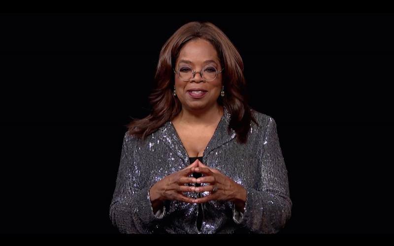 Oprah Winfrey, durante su intervención virtual. 