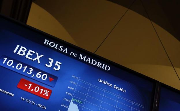 Pantalla de la Bolsa de Madrid /EFE
