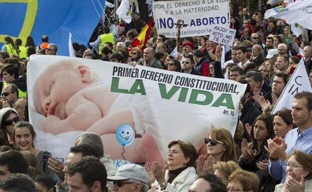 Manifestación contra el aborto. 