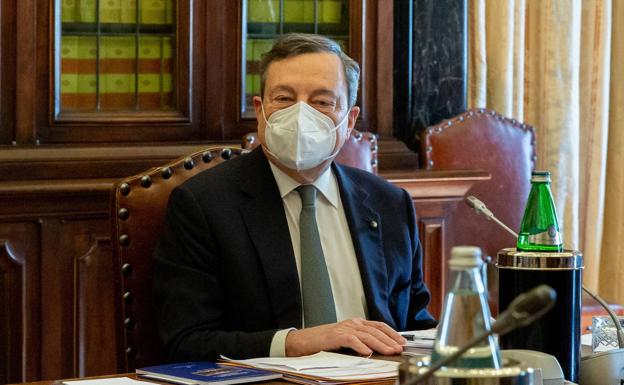 Mario Draghi en su despacho.