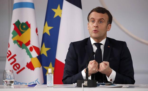 Emmanuel Macron, en a cumbre del Sahel.