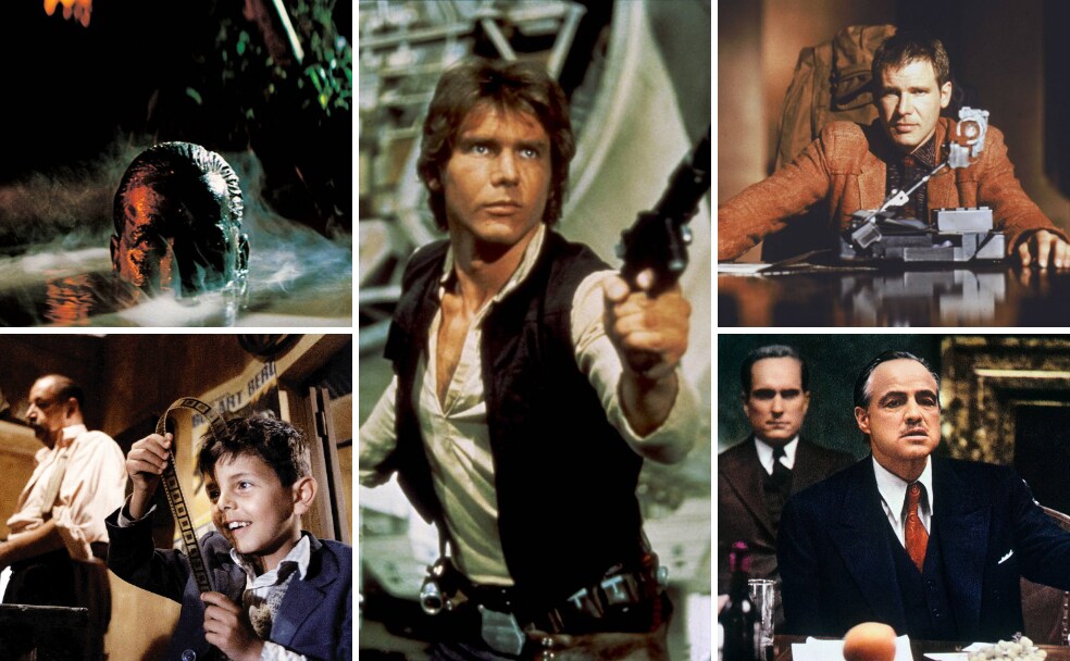 'Apocalypse Now', 'Star Wars', 'Blade Runner', 'Cinema Paradiso' y 'El padrino'./