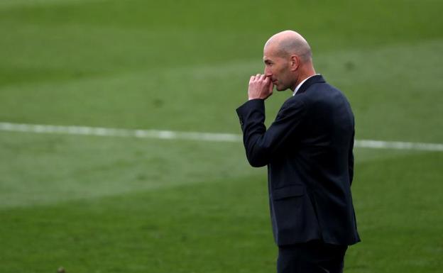 Zidane, en el último partido de Liga ante el Villarreal. 