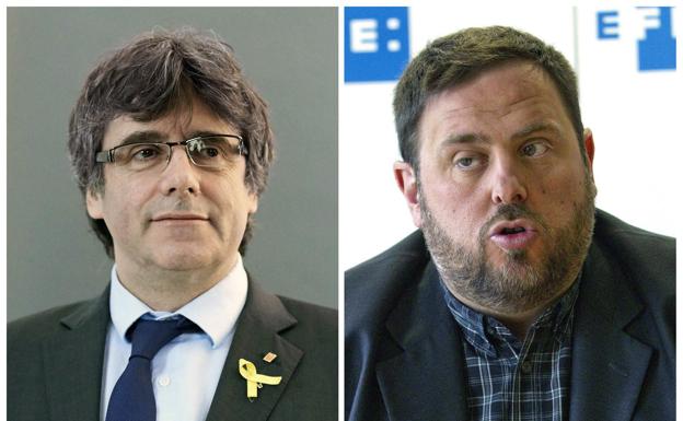 Carles Puigdemont y Oriol Junqueras./EFE
