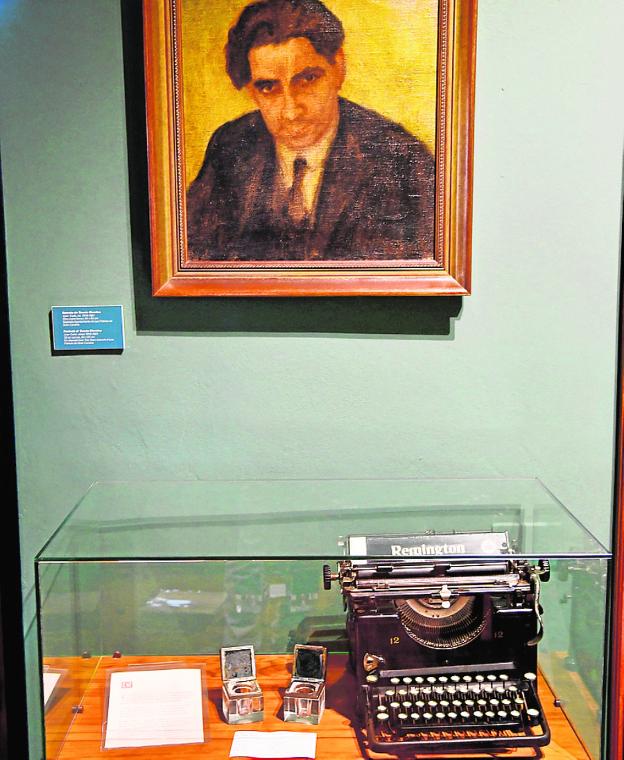Su máquina de escribir, en la Casa-Museo de Moya. 