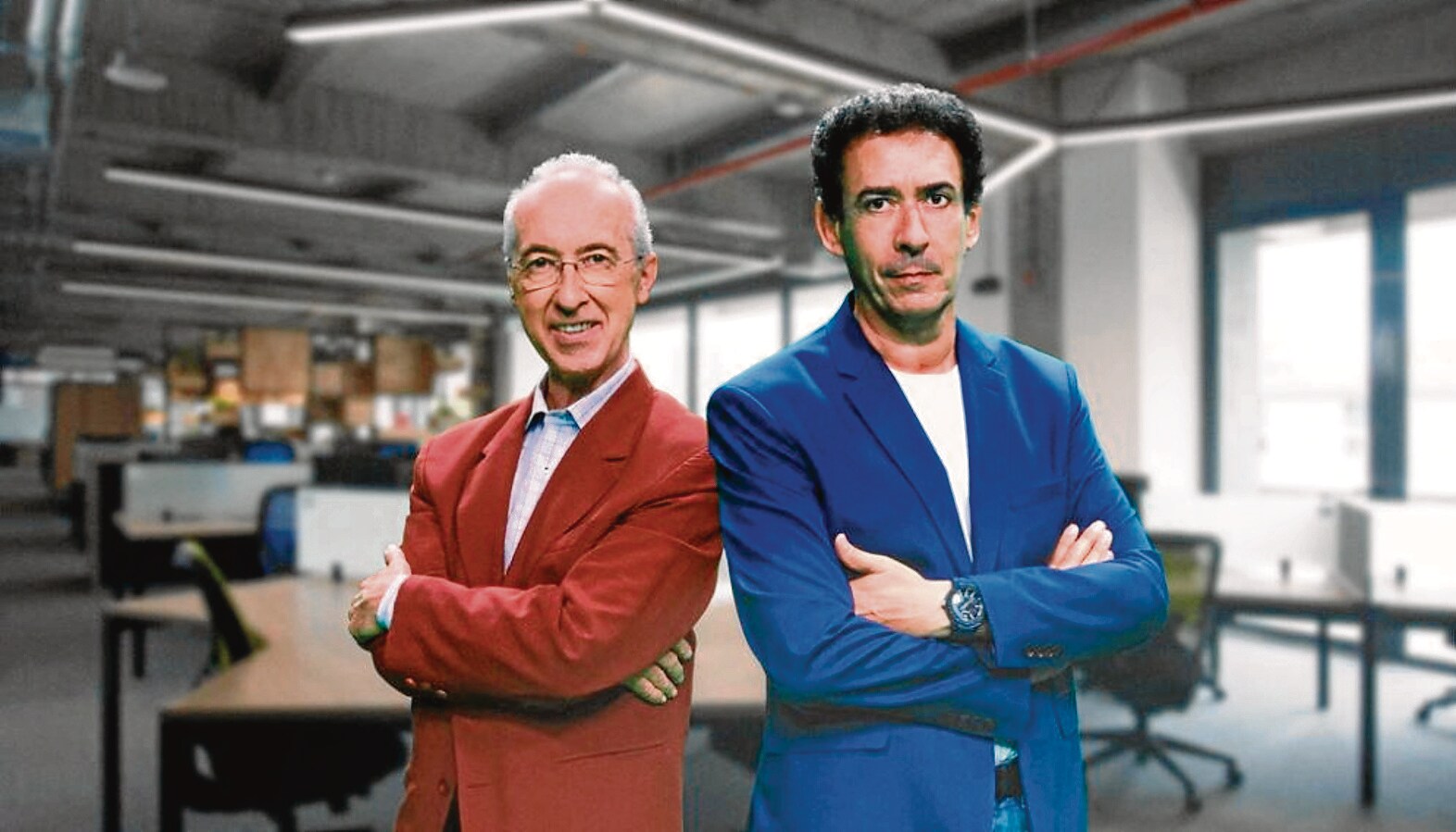 Lucas Fernández (derecha), presidente del Grupo Plató del Atlántico y editor de 'Diario de Avisos', y Carmelo Rivero, adjunto al editor. 