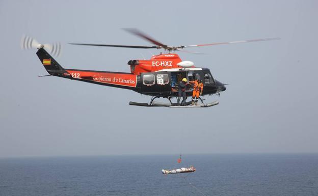 Helicóptero de rescate. 