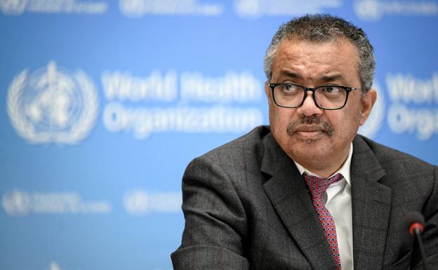 El director general de la Organización Mundial de la Salud, Tedros Adhanom, durante una rueda de prensa. /reuters