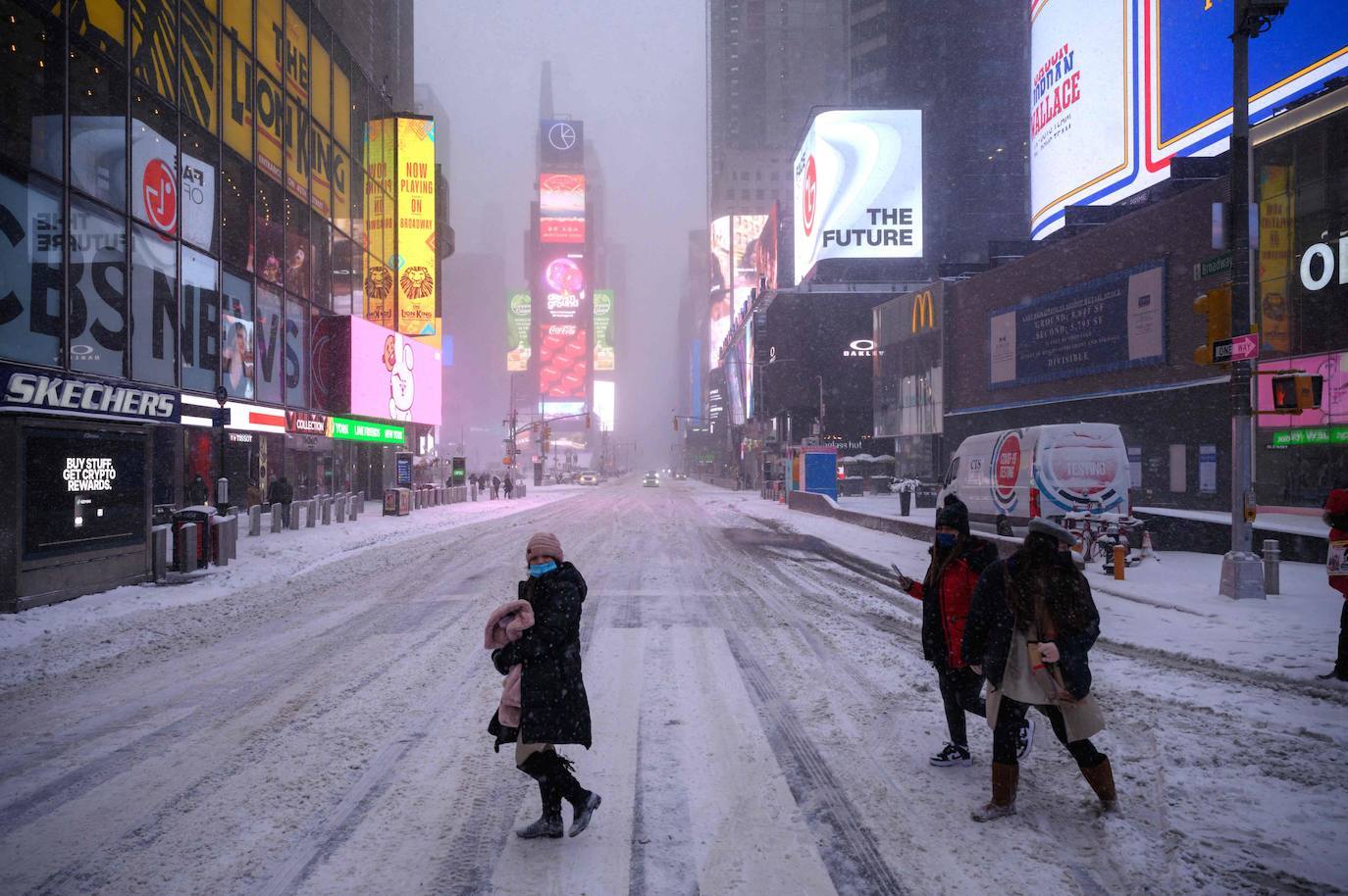 La nieve sepulta Nueva York