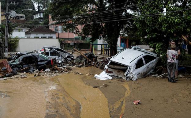 Inundación en la localidad de Petrópolis (Brasil). /EFE