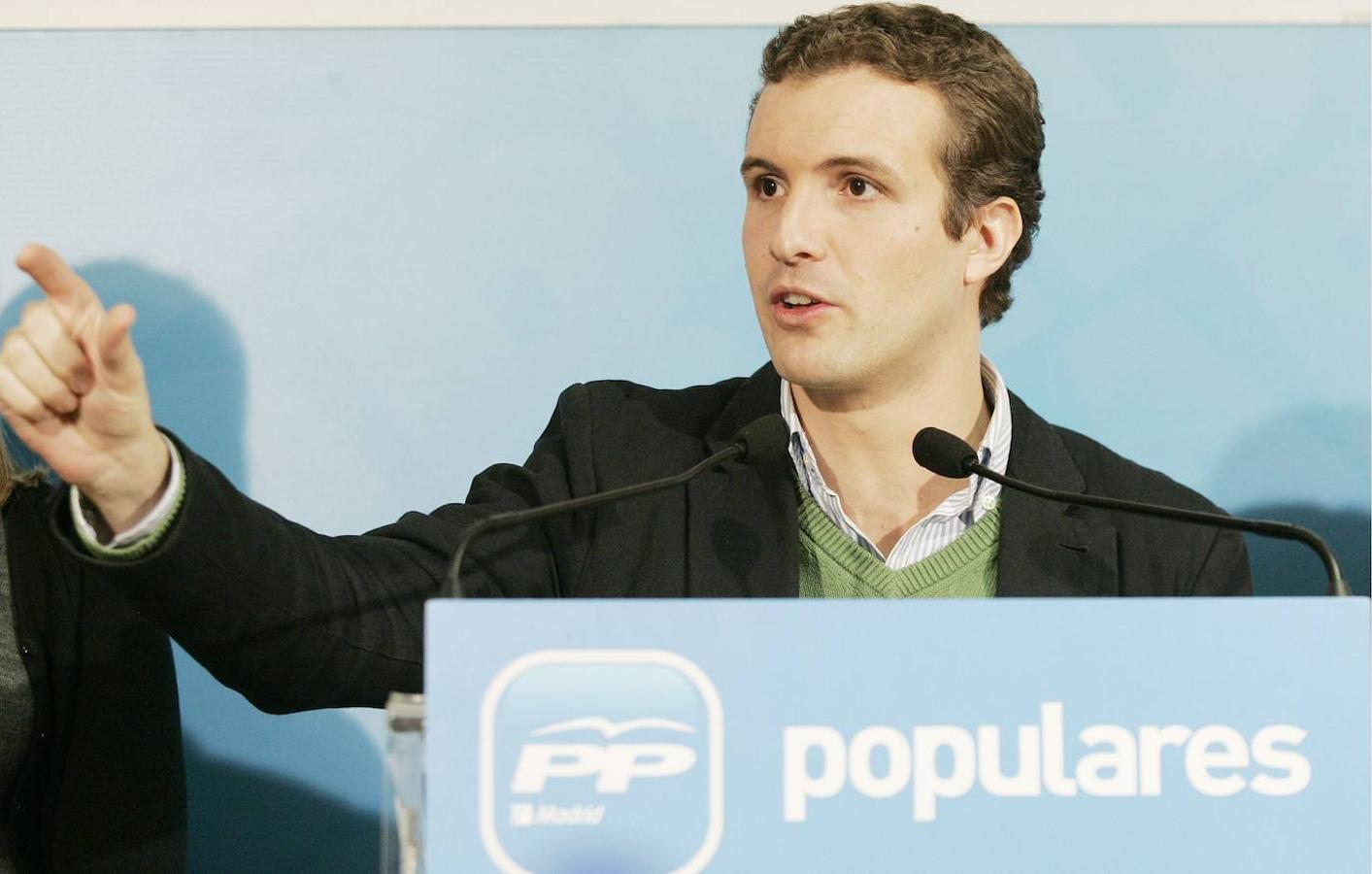 Pablo Casado cuando era presidente de nuevas generaciones del Partido Popular en el año 2008.