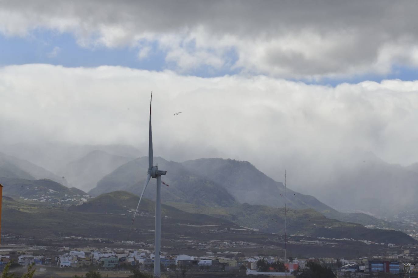 Fuerte viento en el sureste de Gran Canaria