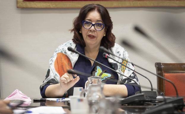 The Minister of Education, Universities, Culture and Sports, Manuela de Armas, during her appearance in a parliamentary commission