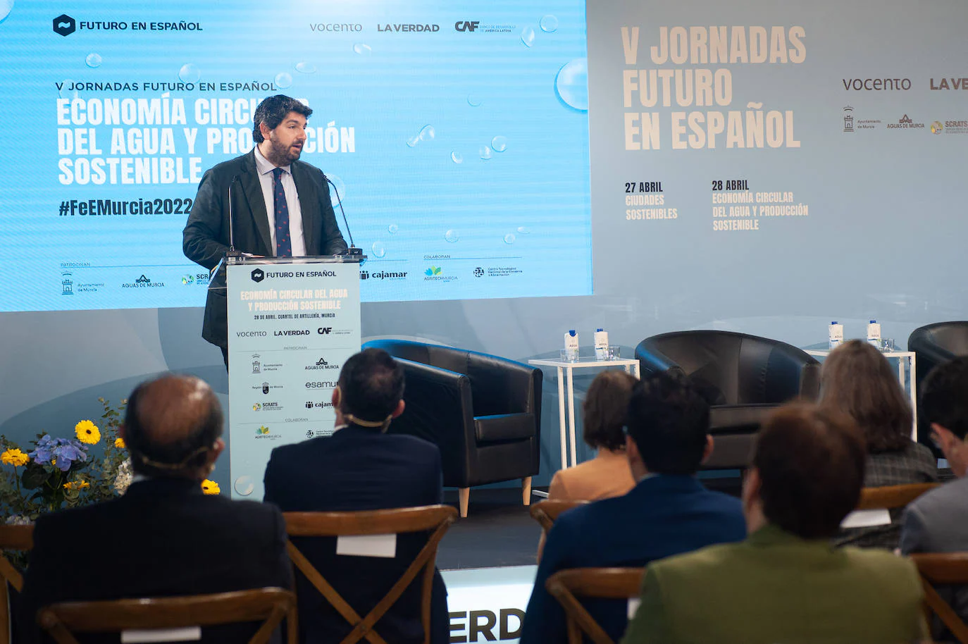 López Miras, during his speech at the Future in Spanish conference. 