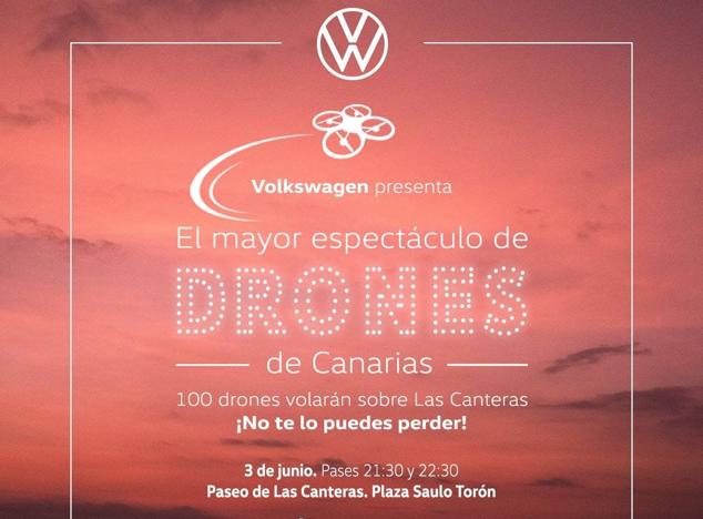 Volkswagen will hold the largest drone show in the Canary Islands