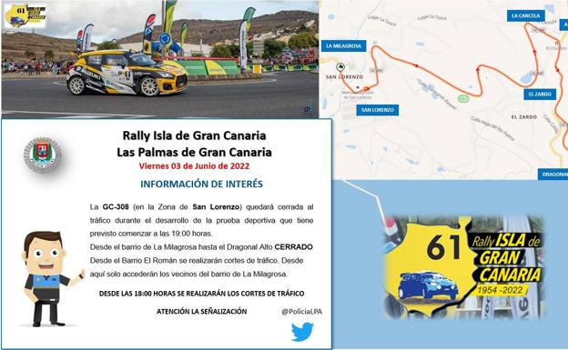 El Rallye Isla de Gran Canaria obliga a cerrar un tramo de la Carretera de San Lorenzo este viernes