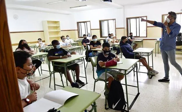 Archive photo of a class at a Gran Canaria institute. 
