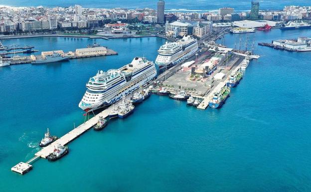 Imagen aérea del Puerto de Las Palmas. /C7