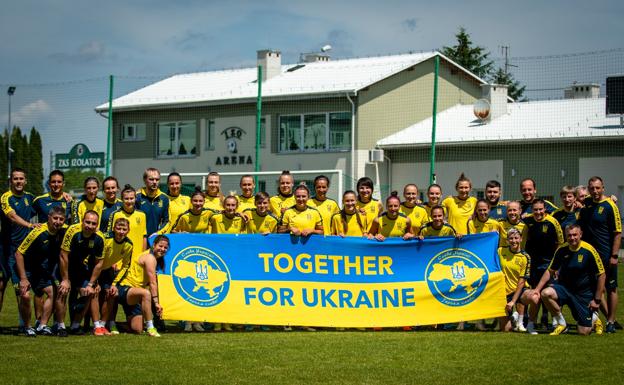 Selección femenina de Ucrania. /Oksana Vasylieva (UAF)