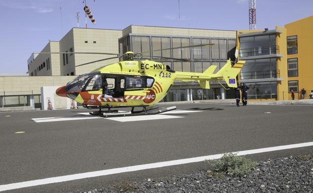 Helicóptero sanitario. 
