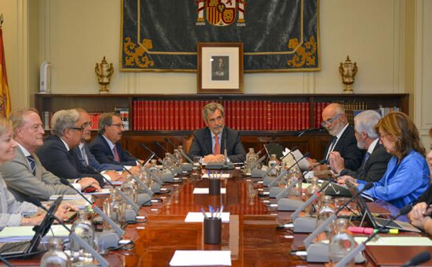 El Consejo General del Poder Judicial durante una reunión el pasado lunes./ efe