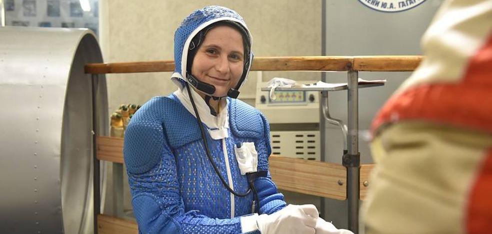 Samantha Cristoforetti, first European female astronaut to perform a spacewalk