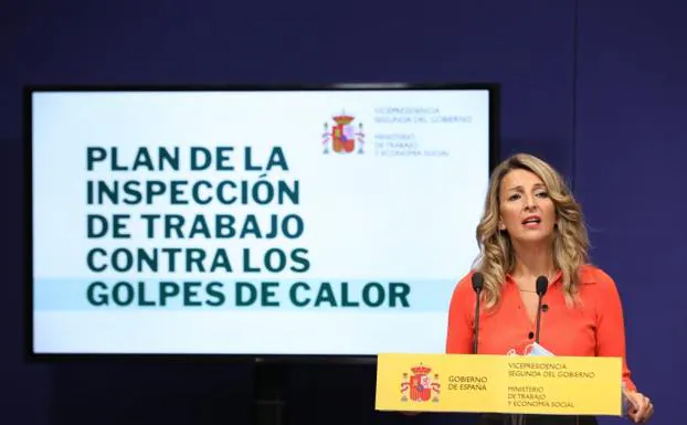 The Minister of Labor, Yolanda Díaz. 