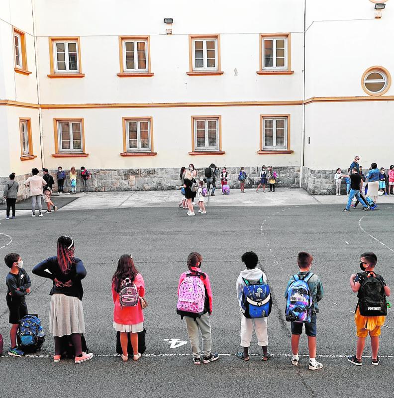 Archive photo of students in a school in the capital of Gran Canaria. 