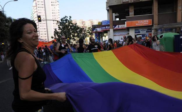 Archive image of a gay pride demonstration in Las Palmas de Gran Canaria. 