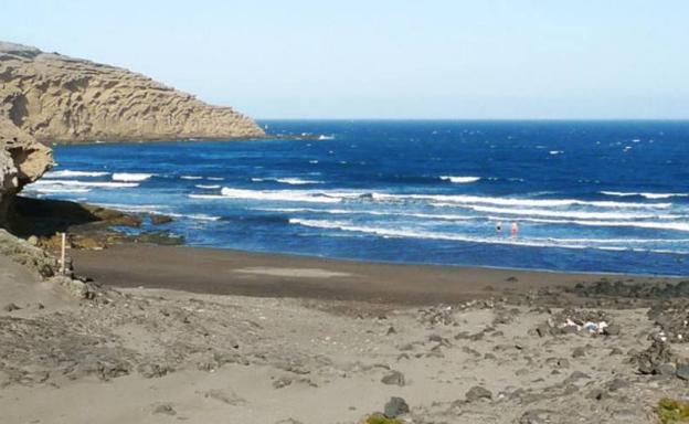 Playa La Pelada, uno de los arenales de Granadilla afectados. 
