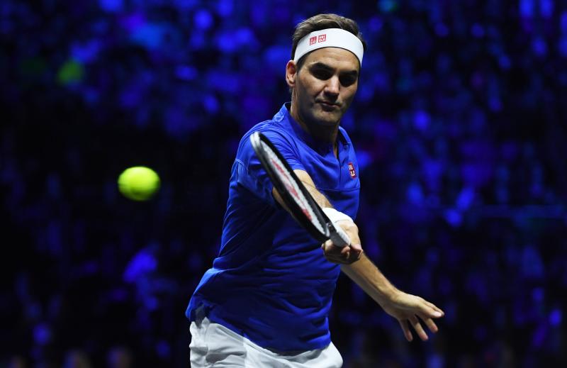 Roger Federer durante el último partido de su carrera./EFE