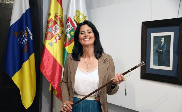 Evelia García, en julio, tras ser designada alcaldesa. 