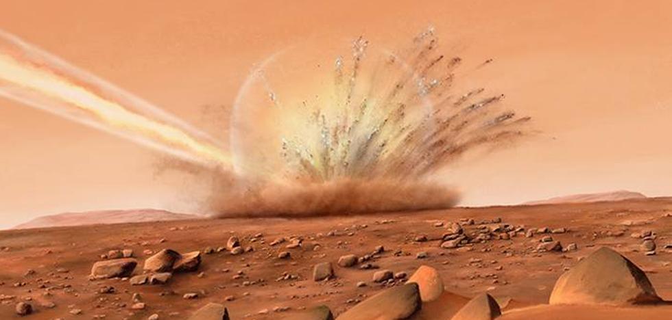 The impacts of two meteorites allow geologists to take a look inside Mars