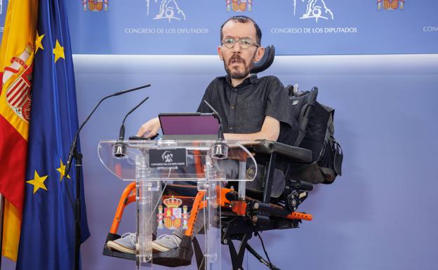 Echenique, estos días, en sus funciones de portavoz de Podemos en el Congreso de los Diputados. /Europa Press