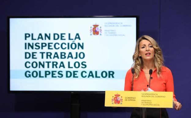 The Minister of Labor, Yolanda Díaz. 