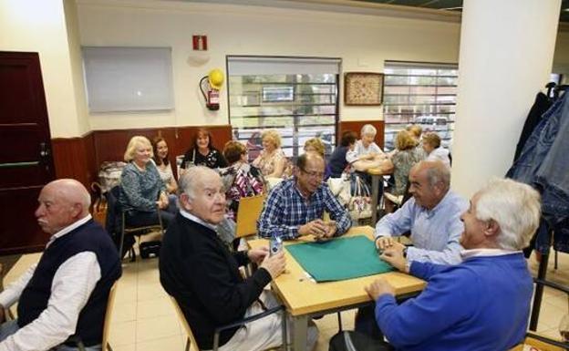 Retirees in the senior center. 